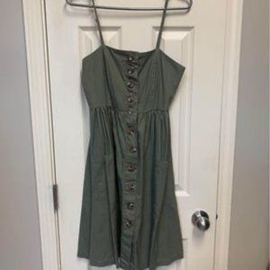 Dark Green Button down dress
